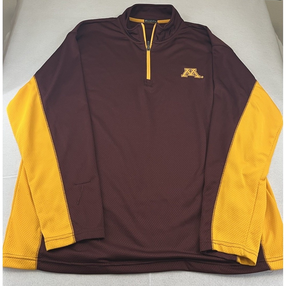 Minnesota‎ Golden Gophers Champion Quarter 1/4 Zip Pullover Pockets Men's XL